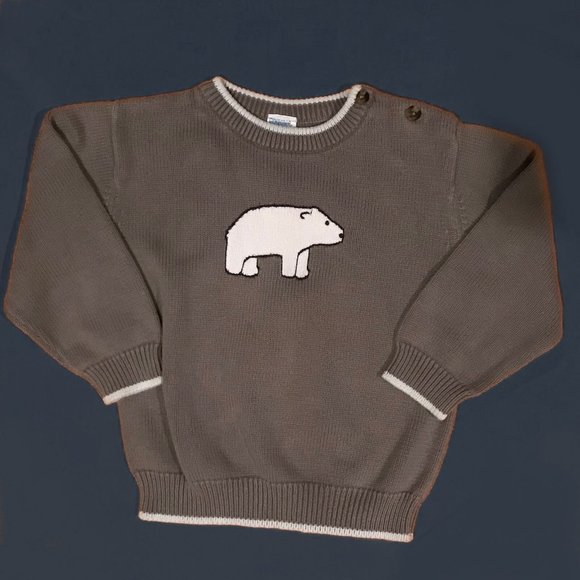 Gymboree Polar Bear Gray Sweater Boys 3t - Picture 1 of 2